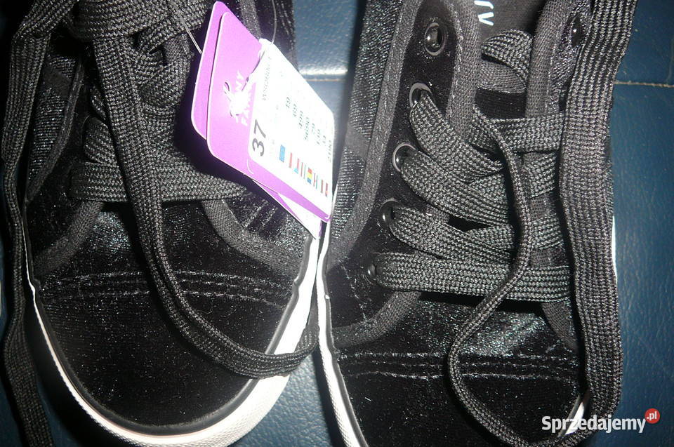 Trampki tenisówki czarne Nowe 37 Wrocław sprzedam