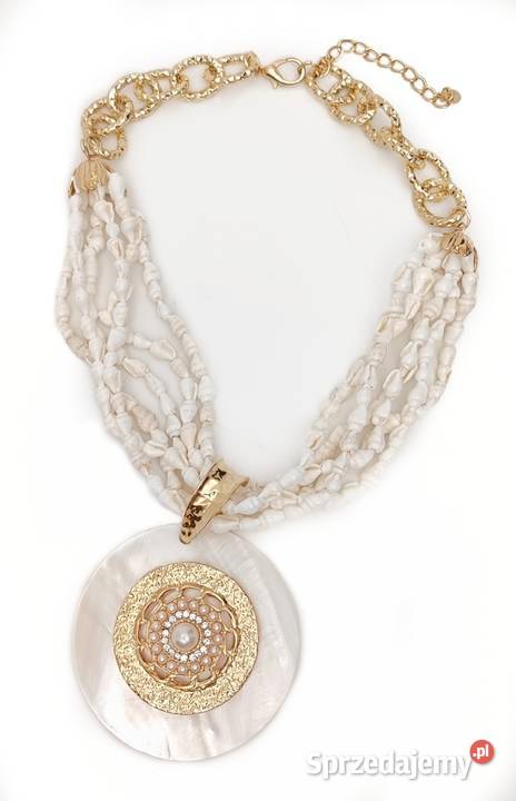 Naszyjnik Muszelkowy Kolia Boho Masa Perłowa Warszawa