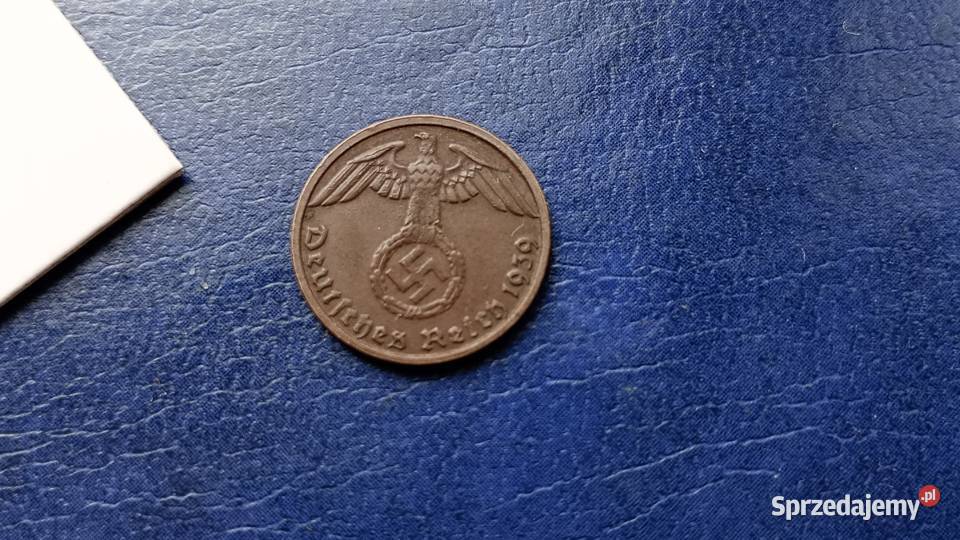 Stare monety 1 fenig 1939 D Niemcy Lesko