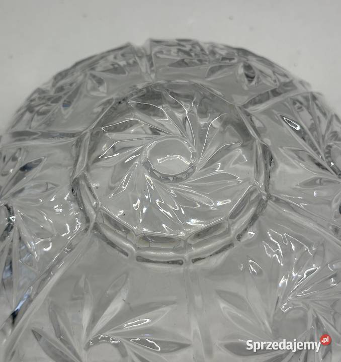 Salatera kryształowa z lat PRLu Łódź