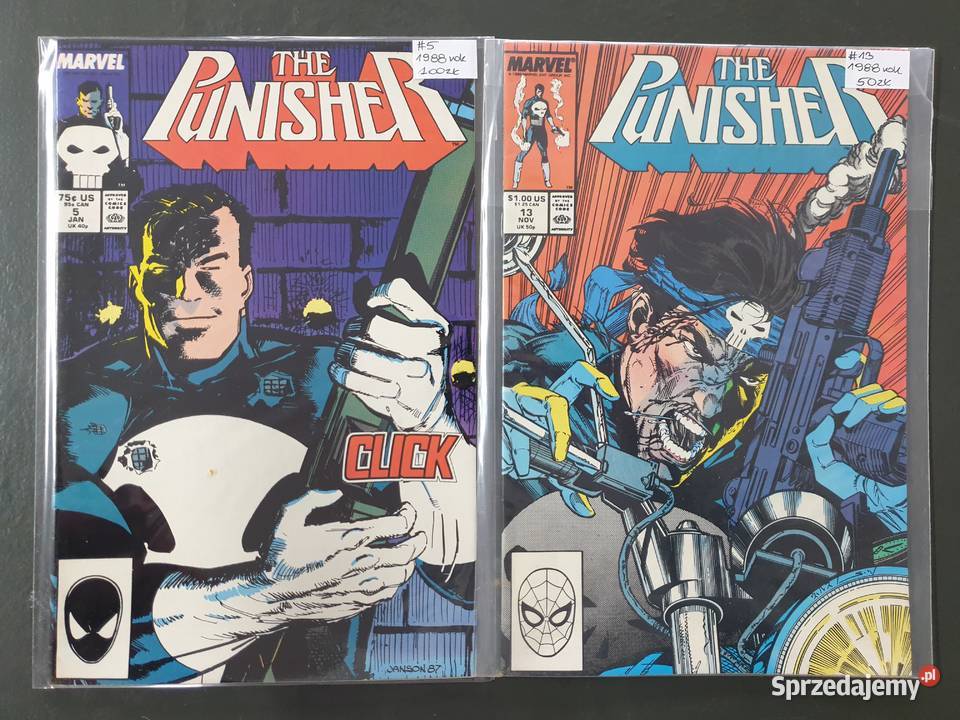 The Punisher zestaw 11 komiksów Marvel USA lata Superbohaterowie Komiksy Gdynia