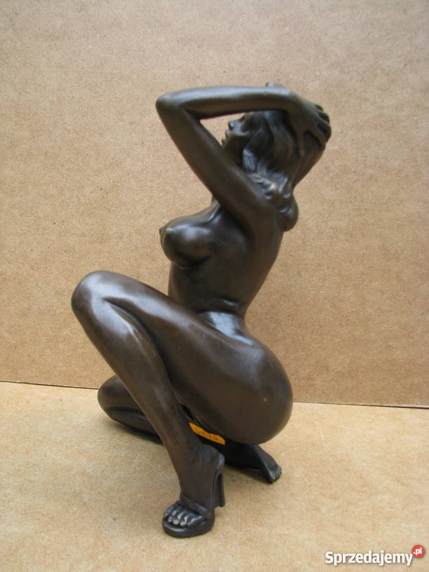 ostry AKT DZIEŁO SZTUKI BRĄZ Z FRANCJI KOBIETA Antyki Kraków sprzedam