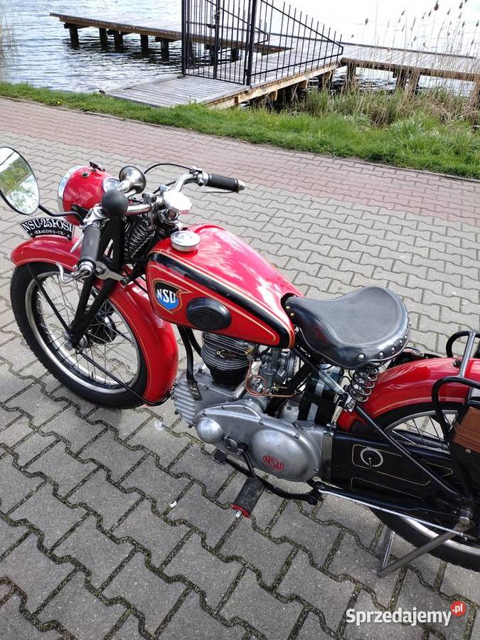 NSU 251 OSL 1938r zarejestrowany zabytek Rok produkcji 1938 warmińsko-mazurskie Mrągowo