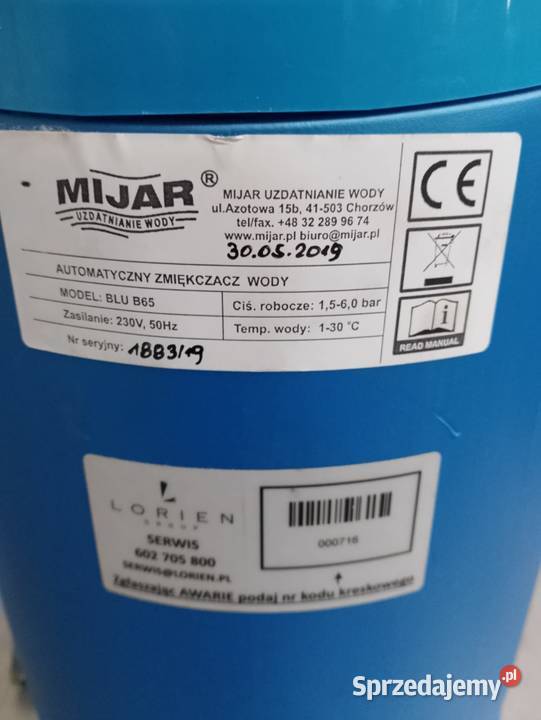 Zmiękczacz do wody Mijar BLU B65 Wrocław