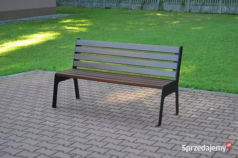 Ławka parkowa z oparciem miejska ogrodowa SONIA metal mazowieckie Warszawa