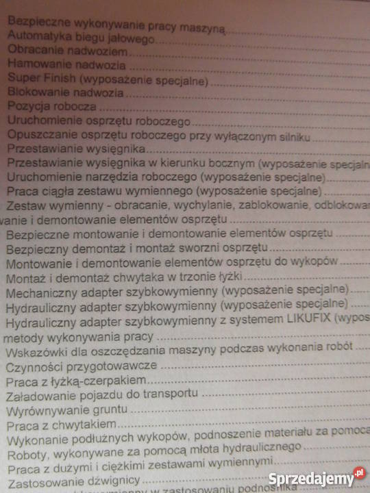 INSTRUKCJA OBSŁUGI DTR LIEBHERR A 314 i inne Szczecin