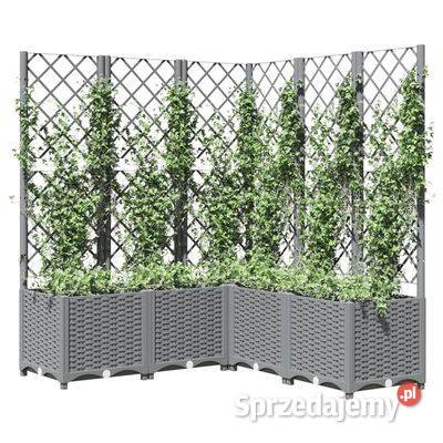 vidaXL Donica ogrodowa z kratką jasnoszara Warszawa