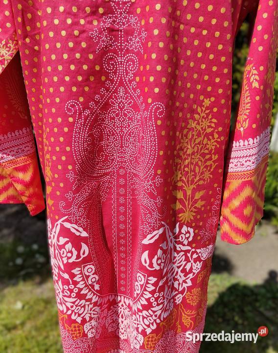 Koralowa tunika kameez Pakistan Indie Bollywood Szczecin