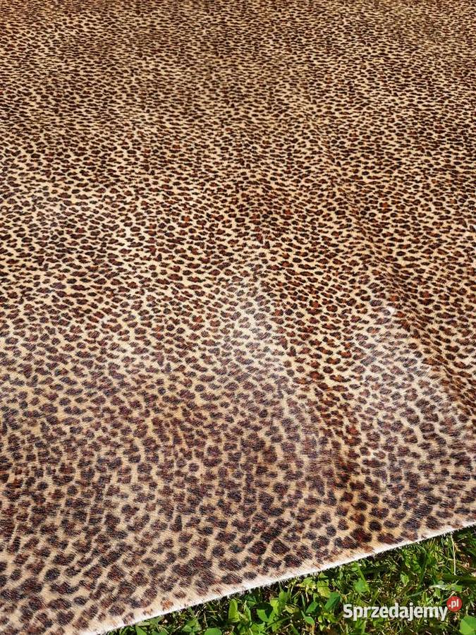 Dywan Naturalny Wzór Lampart Cętki Skóra Bydlęca Szaflary