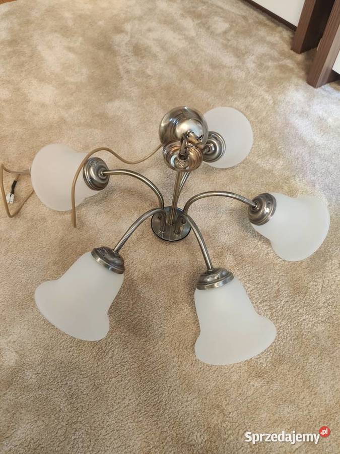 Lampa sufitowa wisząca żyrandol pięcioramienny Kielce