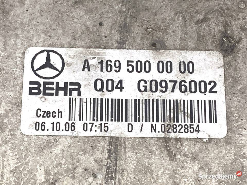 INTERCOOLER MERCEDES W245 A1695000000 20 109 Chłodnice powietrza (intercoolery)