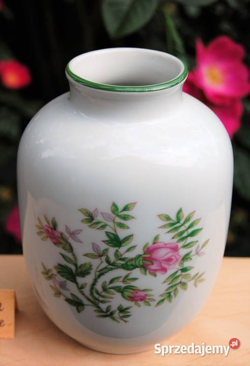 Wazon róże kwiaty porcelana Ćmielów vintage Lublin sprzedam
