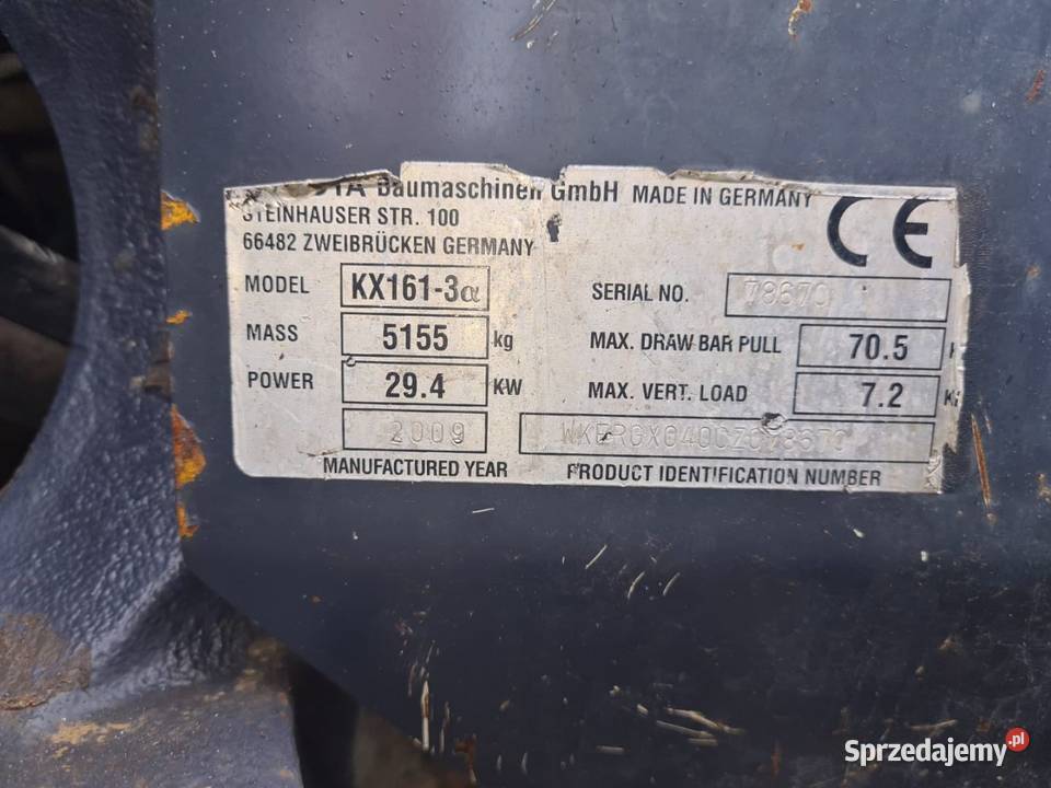 KUBOTA KX 1613 koparka gąsienicowa nie Jordanów