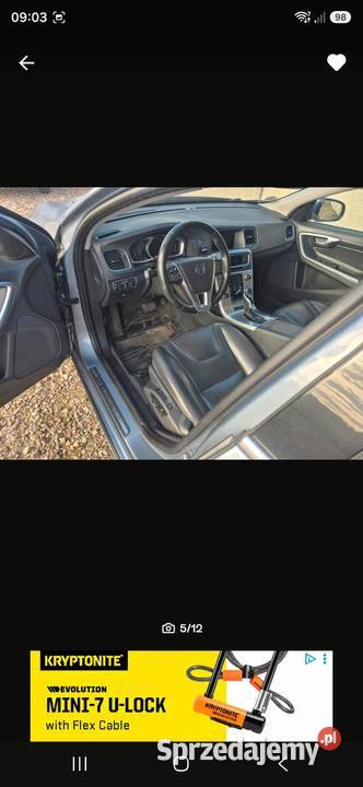 Volvo v 60 lift 2017 czesci drzwi 24 diesel osobowe sprzedam