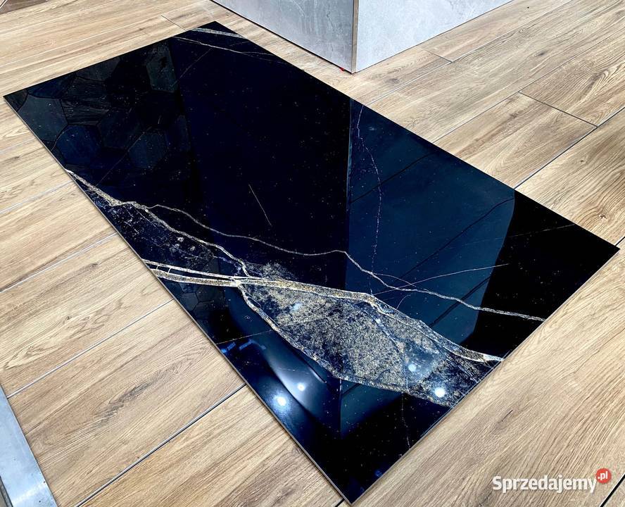CZARNY MARMUR POLEROWANY GRES 120X60 WYSOKI Łask
