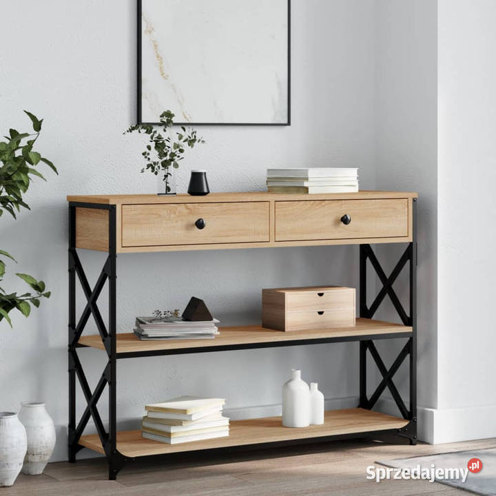 Stolik konsolowy dąb sonoma 100x28x75 WM834191 Warszawa