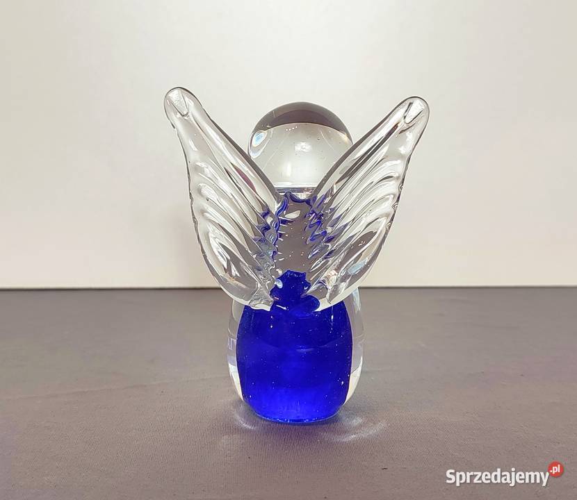 Aniołek szklany figurka z pełnego szkła Jasień sprzedam