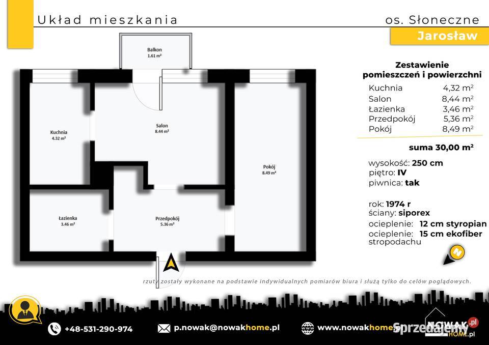 Jarosław os Słoneczne 30 m 2 pokoje Balkon Do Piętro 4