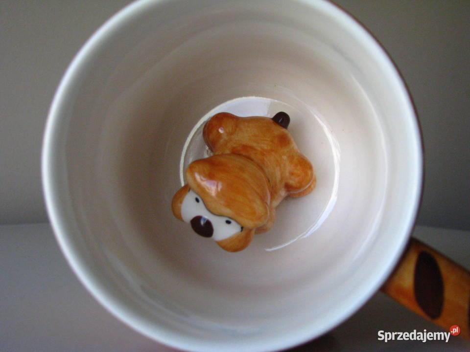 Urocze kubki w kropki z figurką delfina i pieska małopolskie