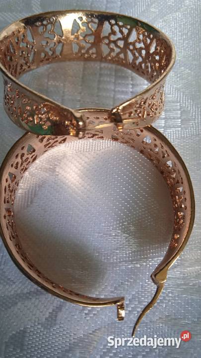 POZŁACANE OKAZAŁE KOLCZYKI AŻUROWE pozłacane wielkopolskie Piła