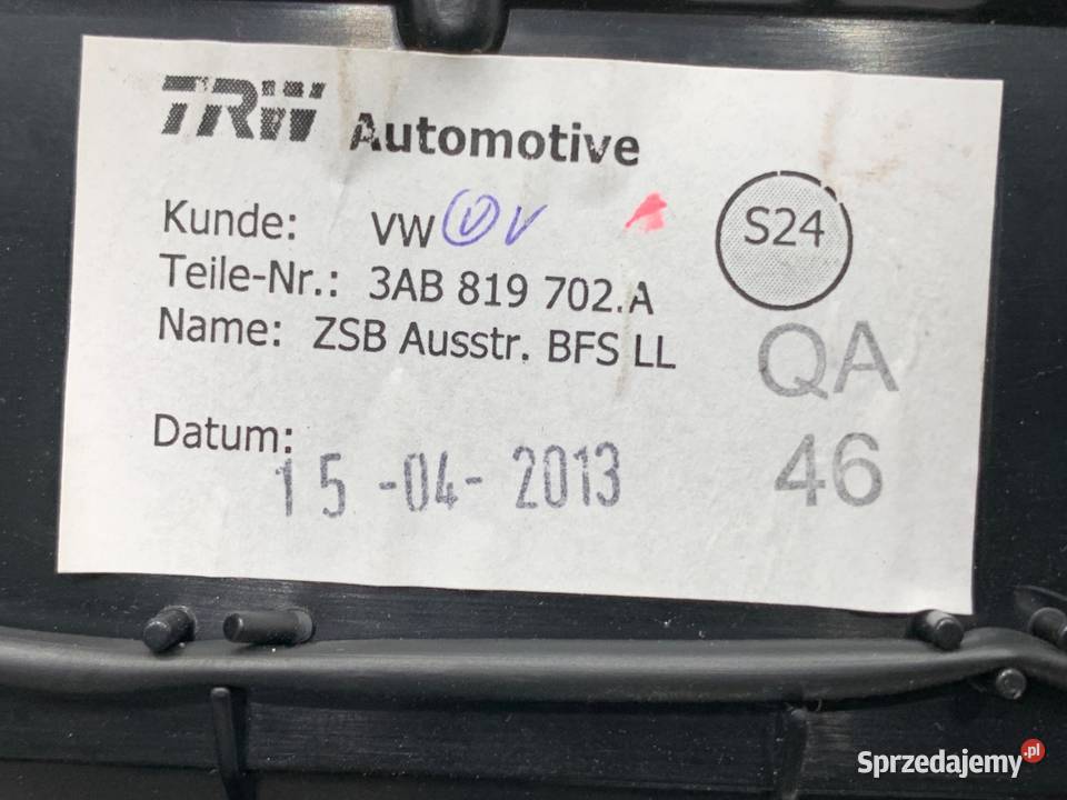 KRATKA NAWIEWU PRAWY PRZÓD VW PASSAT B7 Kratki nawiewu podkarpackie sprzedam