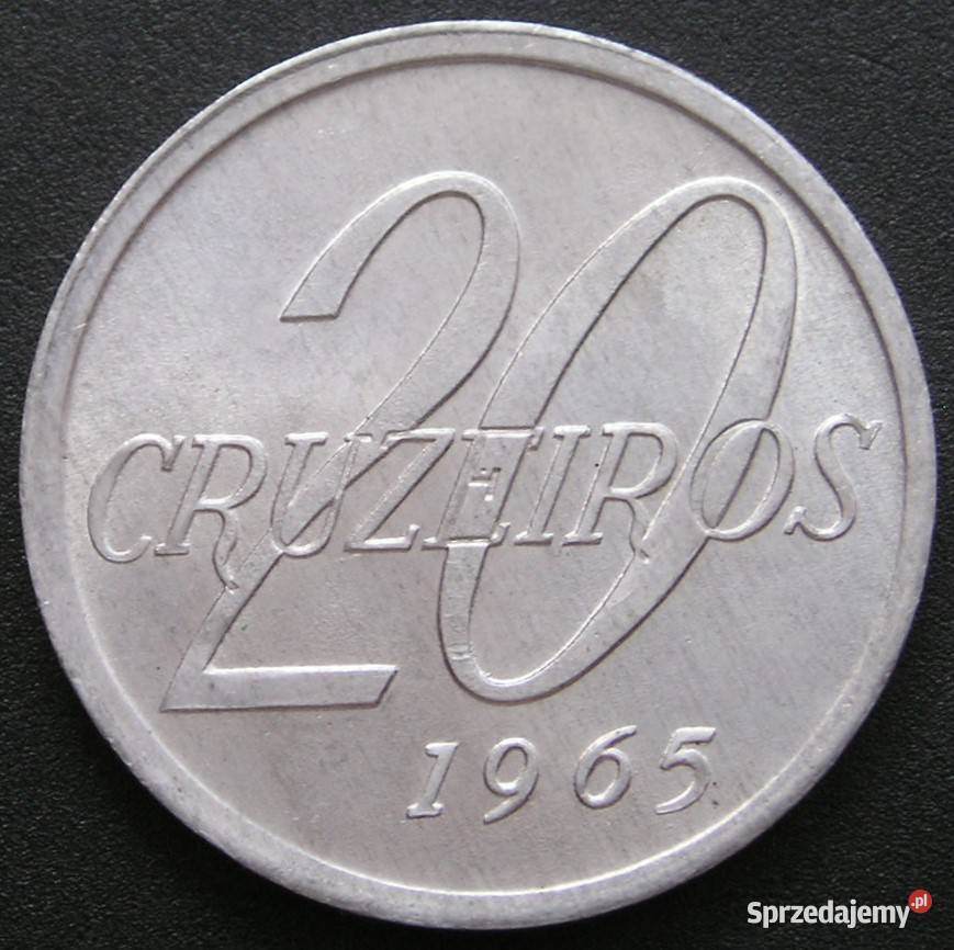 Brazylia 20 cruzeiros 1965 STAN MENNICZY Numizmatyka Łódź