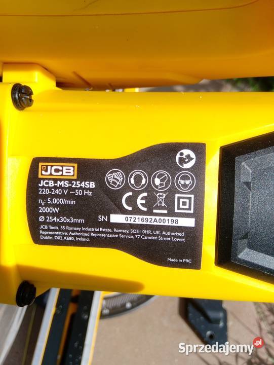 Piła tarczowa ukosowa z posuwem 254mm JCB nowa 230V mazowieckie Nowy Dwór Mazowiecki