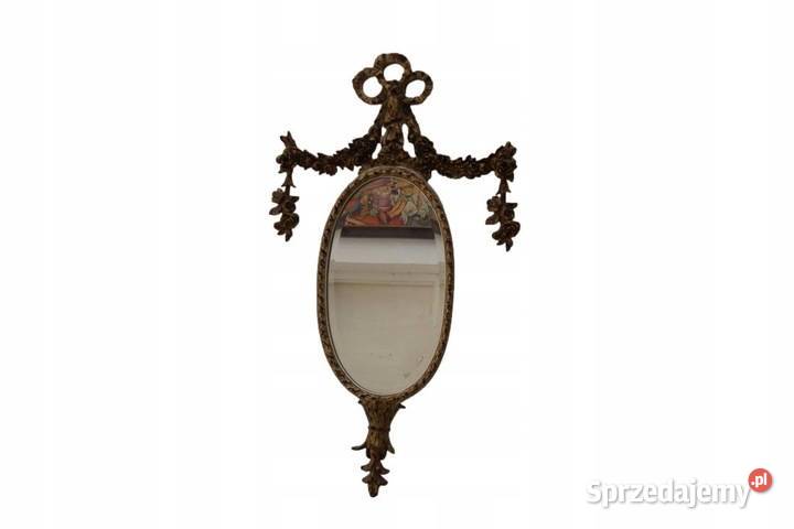 srebrne LUSTRO owal 90x56 RAMA srebro FAZA Kraków