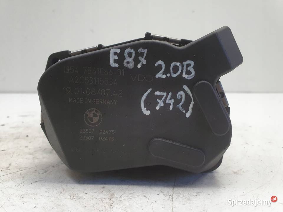 BMW E87 E90 20 i PRZEPUSTNICA 7561066 oryginał lubelskie Janów
