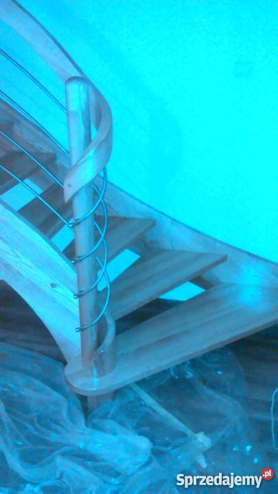 Stolarka drewniana SCHODY I DRZWI trójbiegowe  Białogard sprzedam