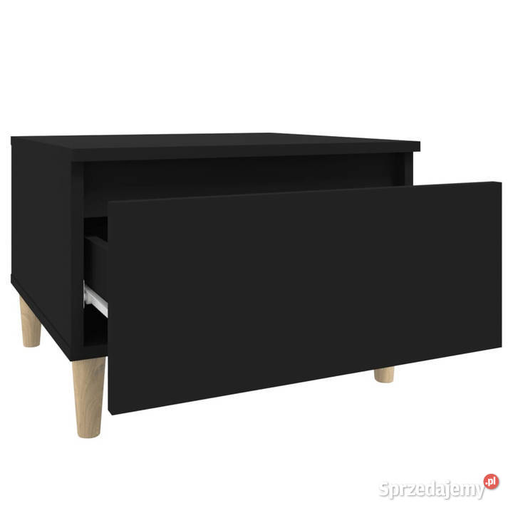Stolik boczny czarny 50x46x35 materiał Stoły Warszawa