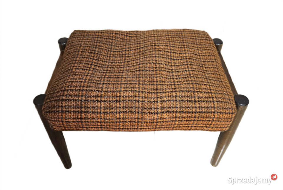 Taboret TAPICEROWANY PRL mocna konstrukcja śląskie Pszczyna