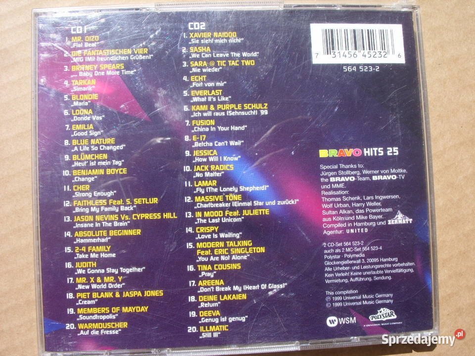 Plyta CD skladanka BRAVO HITS 25 2 CD 1999 R dolnośląskie Wołów
