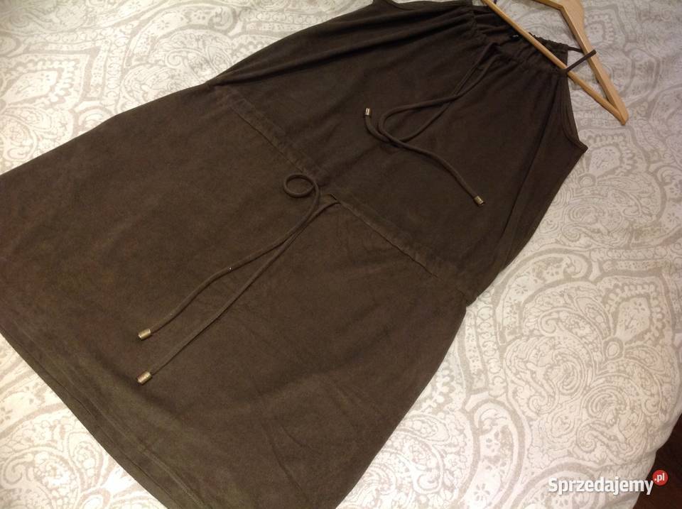 Sukienka Krótka Zamsz OLA VOGA ML Khaki