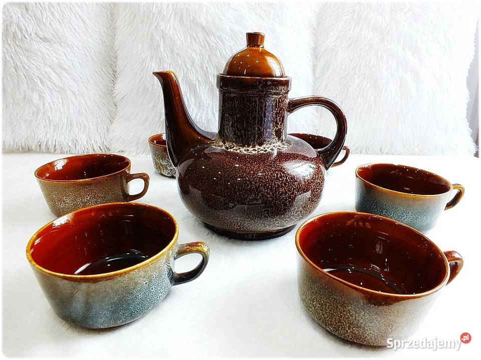 NEFRYT Mirostowice MI Zestaw Kawowy z lat 60tych Porcelana i szkło Porcelana i szkło Żary