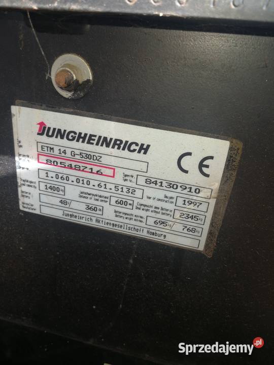 JUNGHEINRICH ETM 14 G530 DZ warmińsko-mazurskie Olsztynek