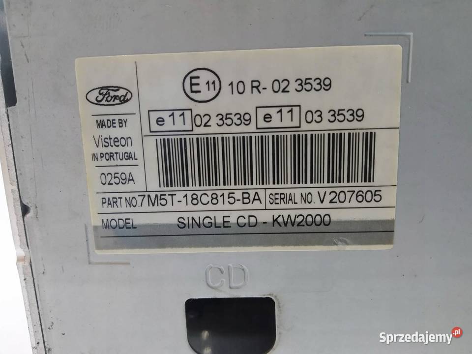 RADIO 7M5T18C815BA Ford Focus Mk3 20102019 świętokrzyskie sprzedam