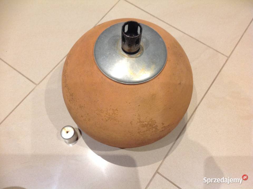 Masywna Lampa Naftowa do Ogrodu Kula Terakota Nowa Sól