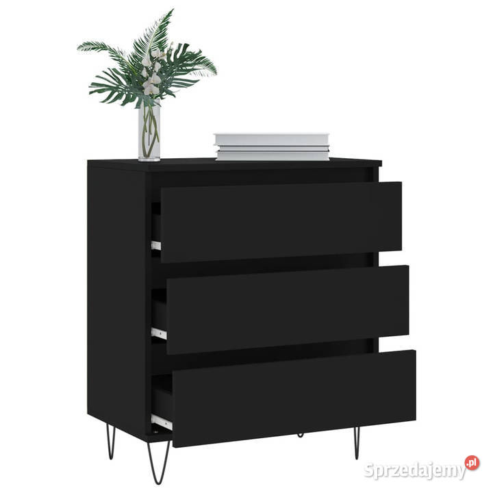 Komoda czarna 60x35x70 materiał drewnopochodny Komody Warszawa sprzedam