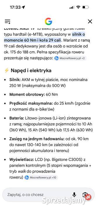 Sprzedam rower elektryczny firmy Lovelec Rybnik