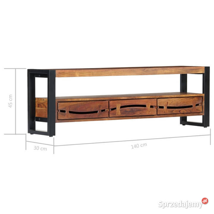 Szafka pod TV 140 x 30 x 45 lite drewno akacjowe RTV Warszawa sprzedam