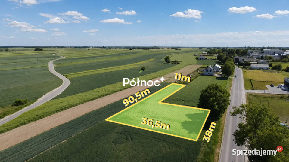 Działka budowlana 1813 m Przemysłowej Bełżyce