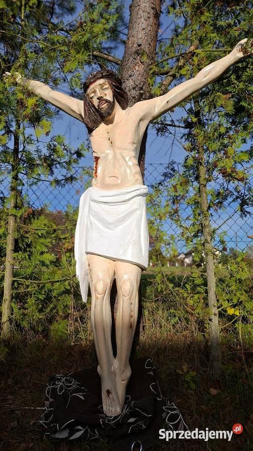 Duża rzeźba Jezusa Chrystusa Ukrzyżowanego małopolskie Kalwaria Zebrzydowska