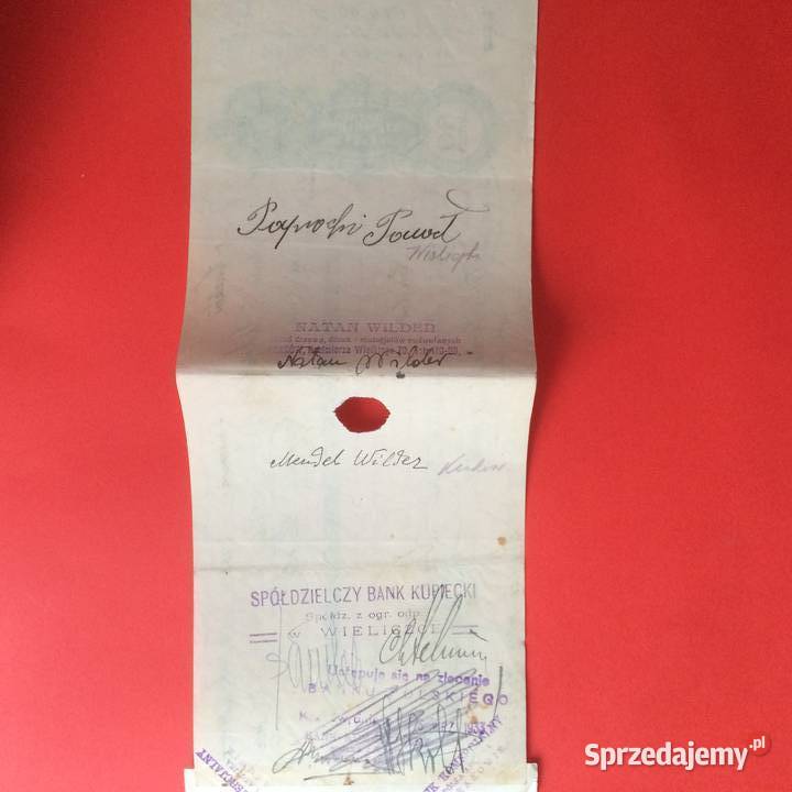 1512 Weksel Wystawiony W Krakowie 9 zachodniopomorskie Szczecin sprzedam