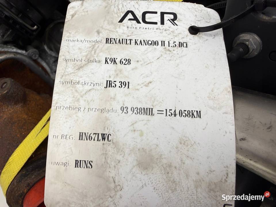 SILNIK K9K628 Renault Clio III IV Captur Scenic osobowe