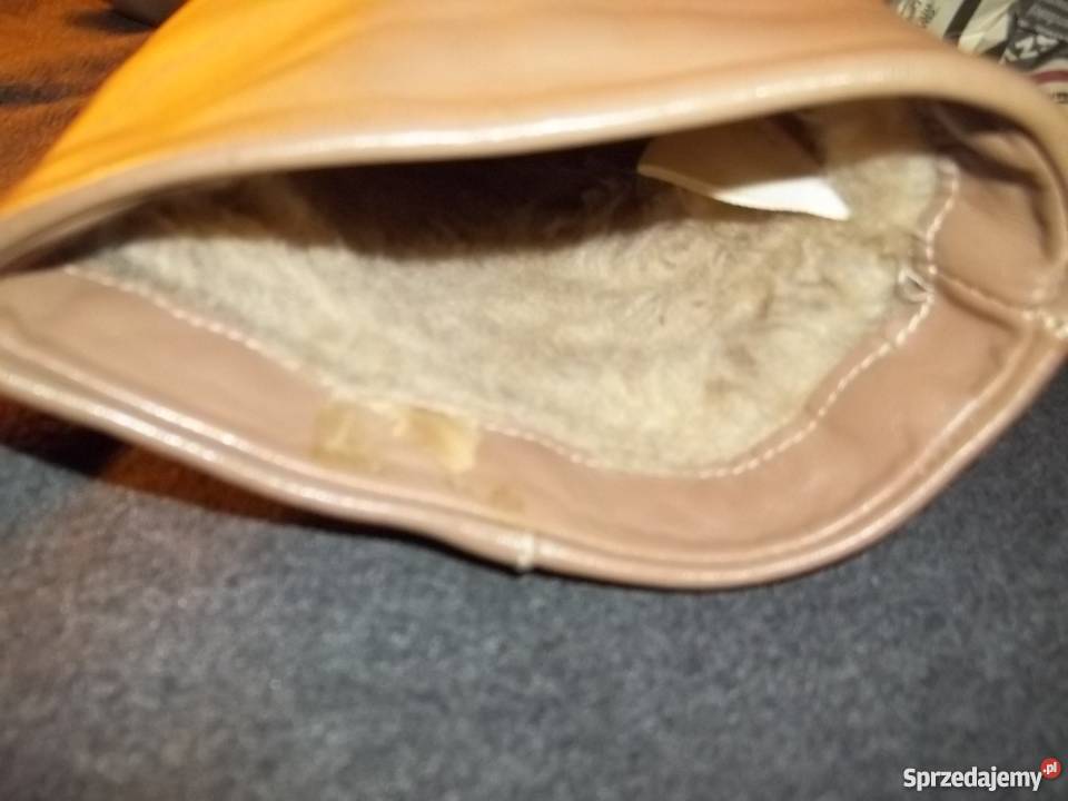 Kozaki skórzane 36 wciąganebeżowe Łódź