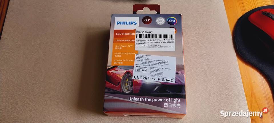 Żarówki Philips Ultinon Rally 3550 H7 LED 2x50W mazowieckie Warszawa