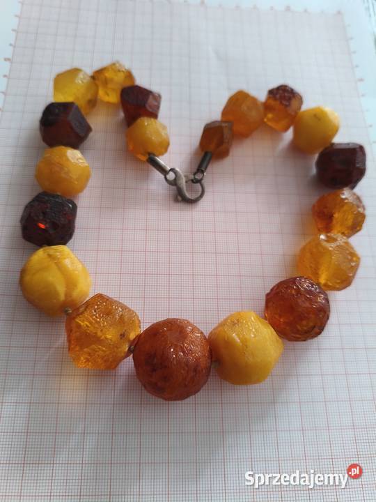 Naszyjnik Bursztyn Vintage Antyki, Sztuka, Kolekcje podlaskie Białystok