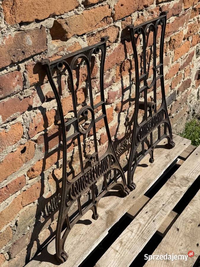 STARE ŻELIWNE NOGI PODSTAWA MASZYNY STARA Antyki Bielawa