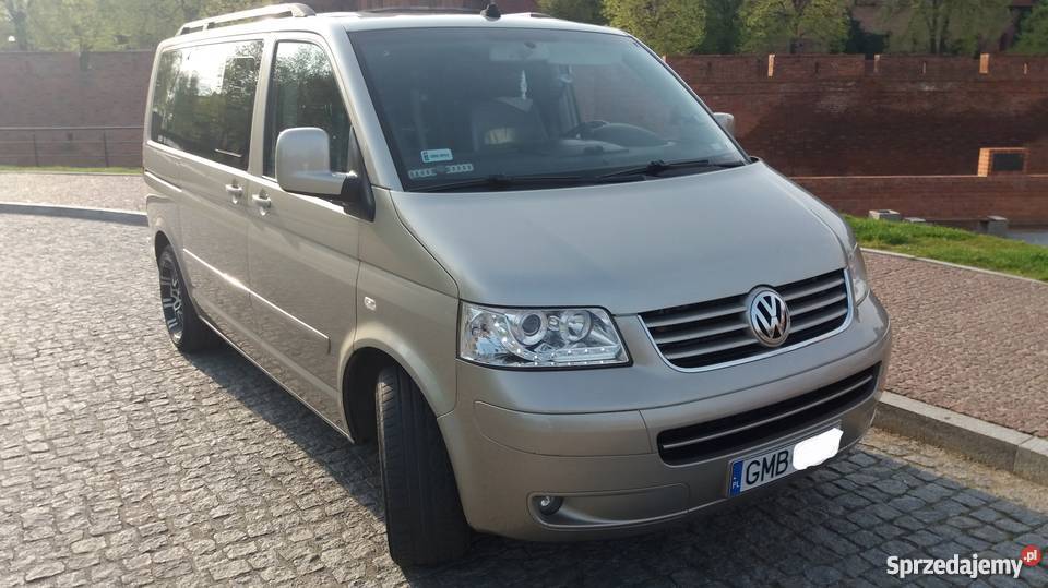 Volkswagen T5 Multivan Highline 25 TDi 6 biegów elektryczne lusterka Malbork